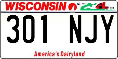 WI license plate 301NJY