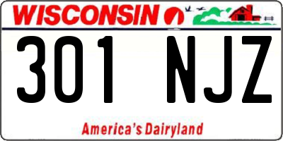 WI license plate 301NJZ