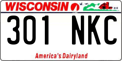 WI license plate 301NKC