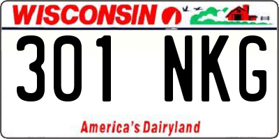 WI license plate 301NKG