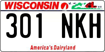 WI license plate 301NKH