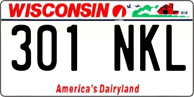 WI license plate 301NKL