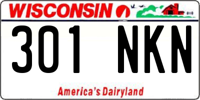 WI license plate 301NKN