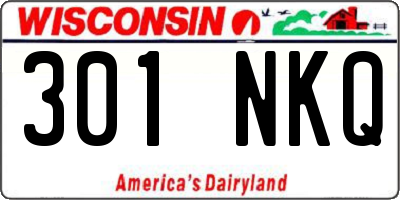WI license plate 301NKQ
