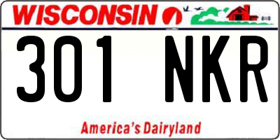 WI license plate 301NKR