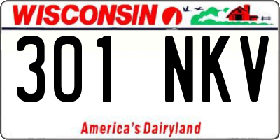 WI license plate 301NKV