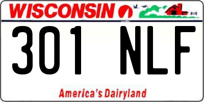 WI license plate 301NLF