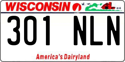 WI license plate 301NLN