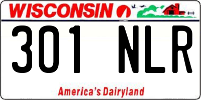 WI license plate 301NLR