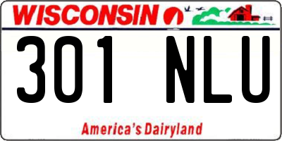 WI license plate 301NLU