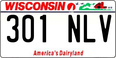 WI license plate 301NLV