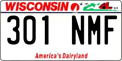 WI license plate 301NMF