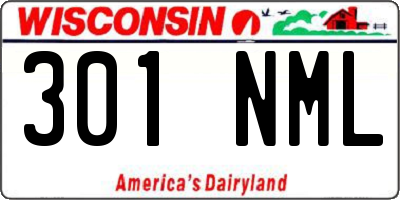 WI license plate 301NML