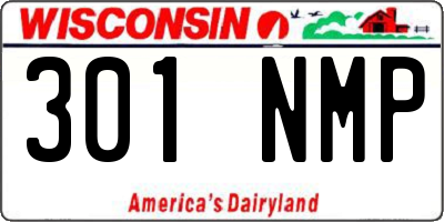 WI license plate 301NMP