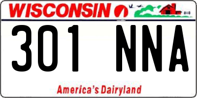 WI license plate 301NNA