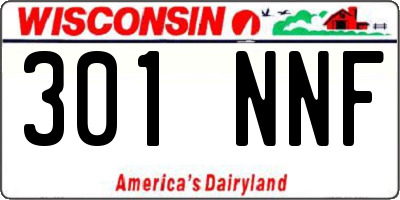 WI license plate 301NNF