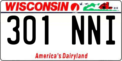 WI license plate 301NNI