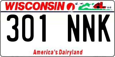WI license plate 301NNK