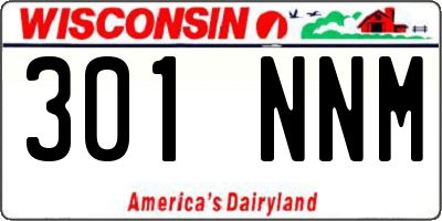 WI license plate 301NNM