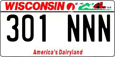WI license plate 301NNN