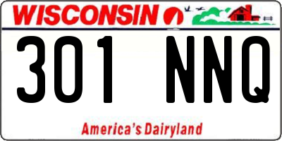 WI license plate 301NNQ
