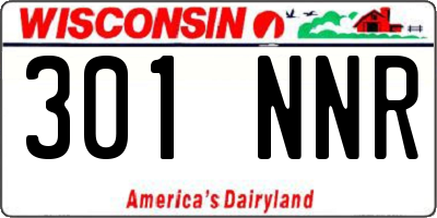 WI license plate 301NNR