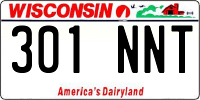 WI license plate 301NNT