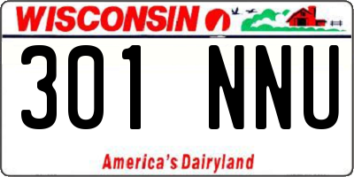 WI license plate 301NNU