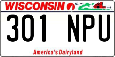 WI license plate 301NPU