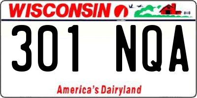 WI license plate 301NQA
