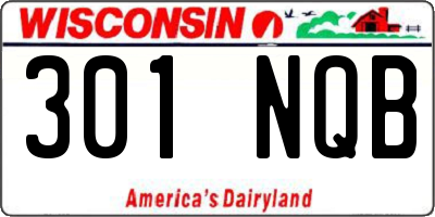 WI license plate 301NQB