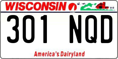 WI license plate 301NQD