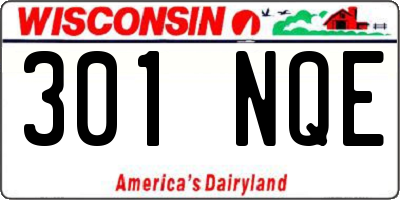 WI license plate 301NQE