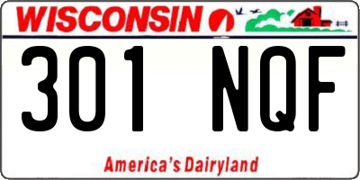 WI license plate 301NQF