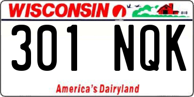 WI license plate 301NQK