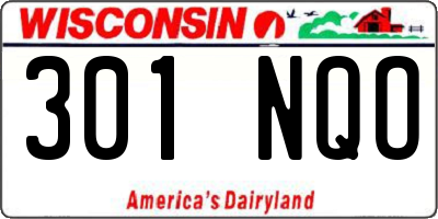 WI license plate 301NQO