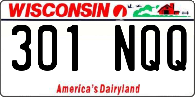 WI license plate 301NQQ