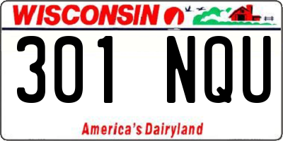 WI license plate 301NQU