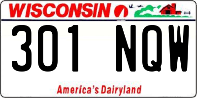 WI license plate 301NQW