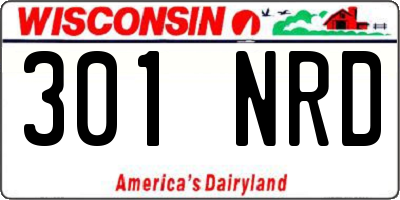 WI license plate 301NRD