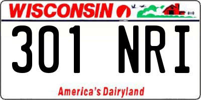 WI license plate 301NRI