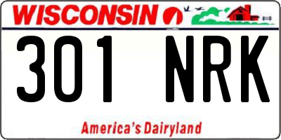 WI license plate 301NRK