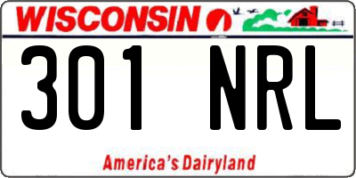 WI license plate 301NRL