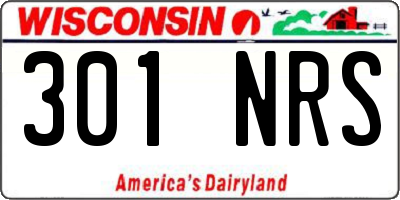 WI license plate 301NRS