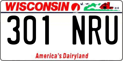 WI license plate 301NRU