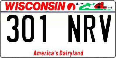 WI license plate 301NRV