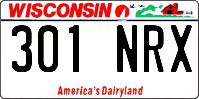 WI license plate 301NRX