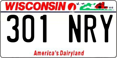 WI license plate 301NRY