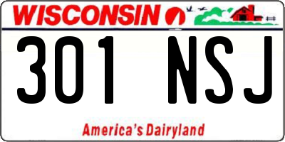 WI license plate 301NSJ
