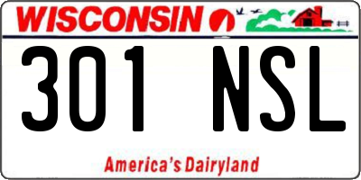 WI license plate 301NSL